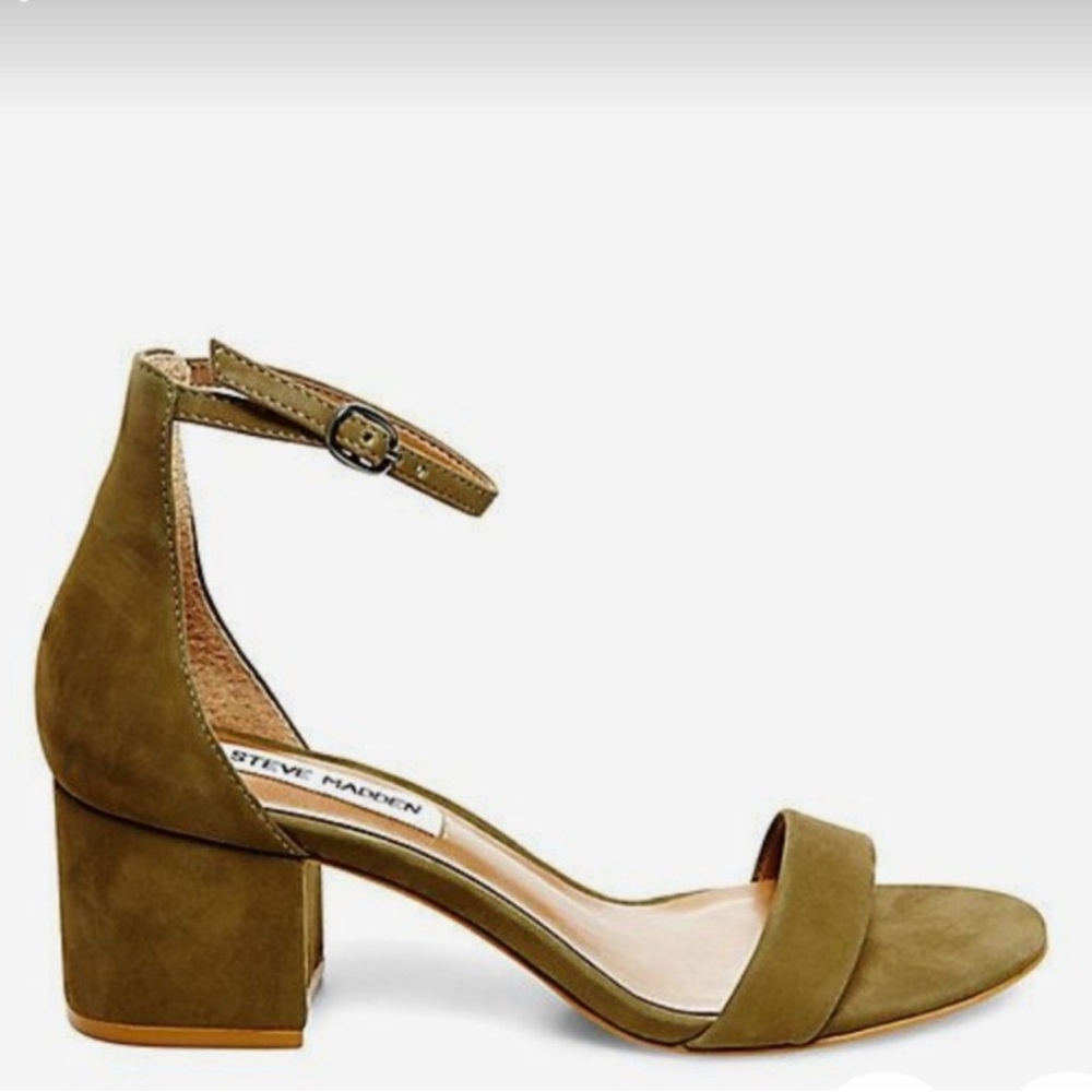 Steve Madden Olive Suede Block Heels